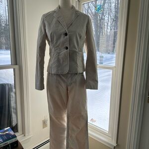 GAP Stretch Women's Cream Corduroy 2 pc. Blazer and Pant Set